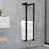 Stylish Black Towel Rack - Durable Iron, 25x20x95 cm