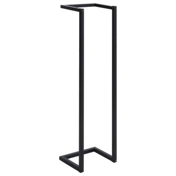 Stylish Black Towel Rack - Durable Iron, 25x20x95 cm