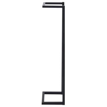 Stylish Black Towel Rack - Durable Iron, 25x20x95 cm