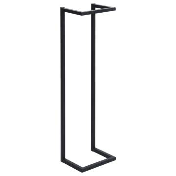 Stylish Black Towel Rack - Durable Iron, 25x20x95 cm