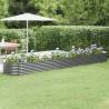 Garden Raised Bed Powder-coated Steel 440x80x36 cm Grey Colour grey Size 440 x 80 x 36 cm Quantity in Package 1 