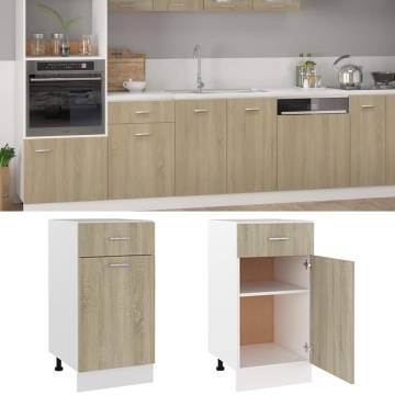 Drawer Bottom Cabinet Sonoma Oak - 40x46x81.5 cm | Hipo Market