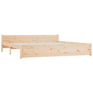 Super King Size Bed Frame with Drawers - Modern Pine Design