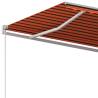 Manual Retractable Awning 600x350 cm in Orange and Brown