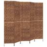 5-Panel Brown Room Divider - Water Hyacinth | HipoMarket