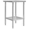 Durable Stainless Steel Work Table - 60x60x85 cm | HipoMarket