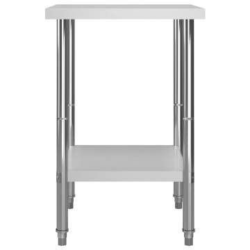 Durable Stainless Steel Work Table - 60x60x85 cm | HipoMarket