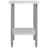 Durable Stainless Steel Work Table - 60x60x85 cm | HipoMarket