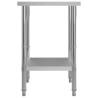 Durable Stainless Steel Work Table - 60x60x85 cm | HipoMarket