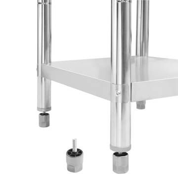 Durable Stainless Steel Work Table - 60x60x85 cm | HipoMarket