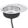 Buy Oval Stainless Steel Kitchen Sink with Strainer & Trap