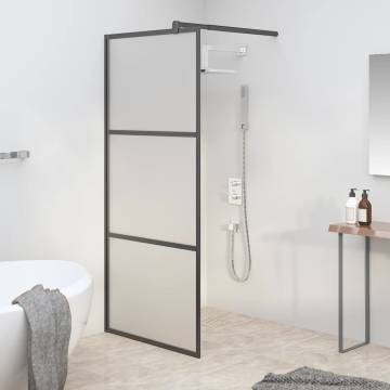 Modern Walk-in Shower Wall 90x195 cm Frosted Glass - HipoMarket