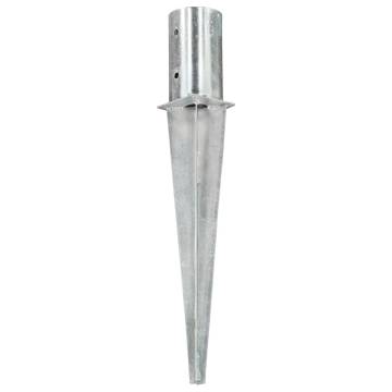 Ground Spikes 6 pcs Silver 8x61 cm Galvanised Steel - Hipo Market