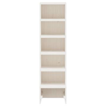 Elegant White Shoe Cabinet - Solid Pine Wood | Hipomarket