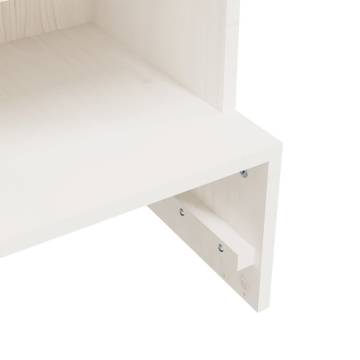 Elegant White Shoe Cabinet - Solid Pine Wood | Hipomarket