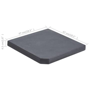 Black Granite Umbrella Weight Plate - 25 kg | HipoMarket