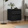 Bedside Cabinet Black 40x35x50 cm Engineered Wood Colour black Quantity in Package 1 