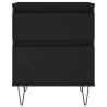 Stylish Black Bedside Cabinet - 40x35x50 cm | HipoMarket