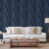 DUTCH WALLCOVERINGS Geometric Wallpaper – Blue & Gold