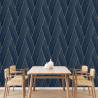 DUTCH WALLCOVERINGS Geometric Wallpaper – Blue & Gold