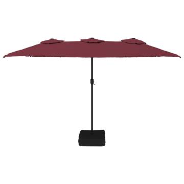 Double-Head Parasol with LEDs - Bordeaux Red | Hipo Market