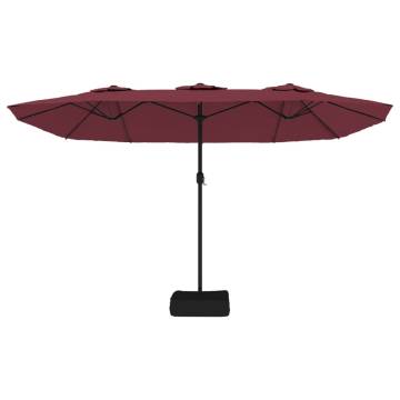 Double-Head Parasol with LEDs - Bordeaux Red | Hipo Market