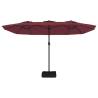 Double-Head Parasol with LEDs - Bordeaux Red | Hipo Market