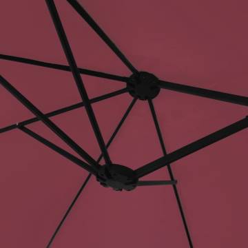 Double-Head Parasol with LEDs - Bordeaux Red | Hipo Market