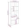 Book Cabinet Grey Sonoma 67x24x161 cm - Stylish Storage Solution