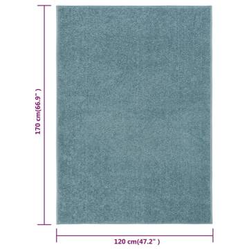 Elegant Blue Short Pile Rug 120x170 cm - Hipo Market