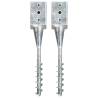 Ground Spikes 2 pcs Silver 9x9x56 cm Galvanised Steel Size 9 x 9 x 56 cm Quantity in Package 2 