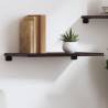 Wall Shelf Dark Brown 60x40x2 cm Treated Solid Wood Oak Colour dark brown Size 60 x 40 x 2 cm Quantity in Package 1 Number of Pieces 