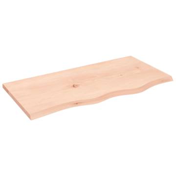 Wall Shelf 80x40x2 cm - Untreated Solid Wood Oak | HipoMarket