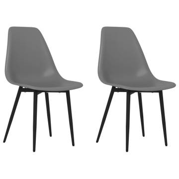 Stylish Grey Dining Chairs - 2 pcs | Hipomarket UK