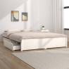 Bed Frame with Drawers White 200x200 cm Colour white Size 200 x 200 cm 