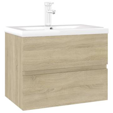 Sink Cabinet with Built-in Basin - Sonoma Oak | HipoMarket