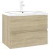 Sink Cabinet with Built-in Basin - Sonoma Oak | HipoMarket