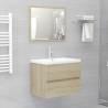 Sink Cabinet with Built-in Basin - Sonoma Oak | HipoMarket