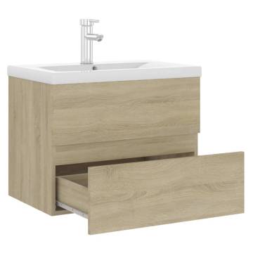 Sink Cabinet with Built-in Basin - Sonoma Oak | HipoMarket