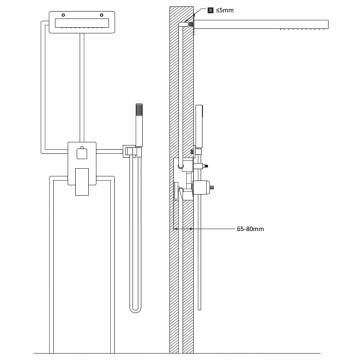 Stylish Stainless Steel Shower System 201 - Hipomarket UK