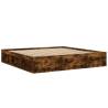 Smoked Oak Bed Frame 200x200 cm | Modern & Durable Design