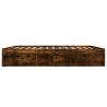 Smoked Oak Bed Frame 200x200 cm | Modern & Durable Design