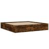 Smoked Oak Bed Frame 200x200 cm | Modern & Durable Design