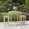 3 Piece Garden Bar Set Solid Wood Pine Colour natural Number of 3 