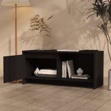 Stylish Black TV Cabinet - 90x35x40 cm | Hipomarket