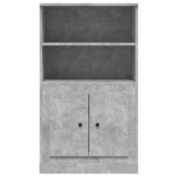 Stylish Highboard in Concrete Grey - 60x35.5x103.5 cm