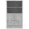 Stylish Highboard in Concrete Grey - 60x35.5x103.5 cm