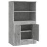 Stylish Highboard in Concrete Grey - 60x35.5x103.5 cm