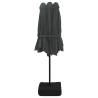 Double-Head Parasol with LEDs - Anthracite 449x245 cm