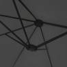 Double-Head Parasol with LEDs - Anthracite 449x245 cm